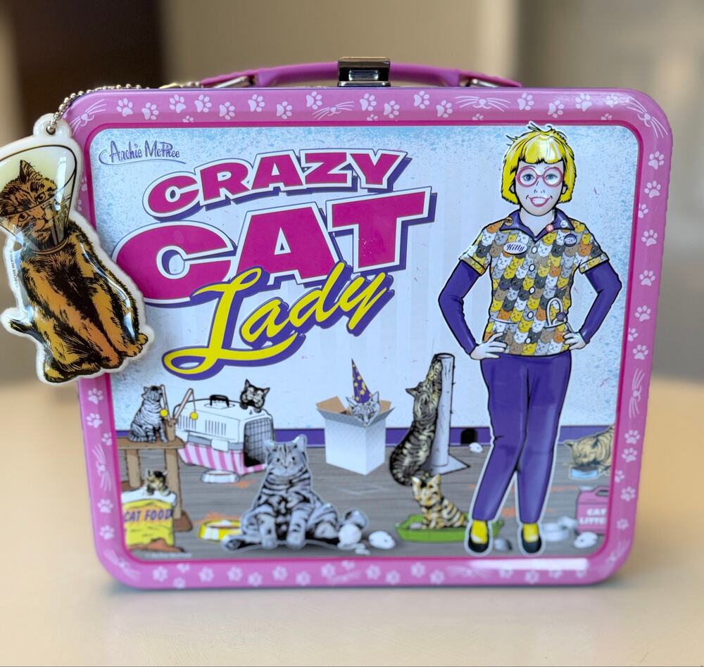 "Crazy Cat Lady" Metal Lunch Box/Archie McPhee